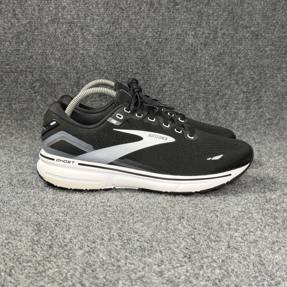 Brooks Ghost 15 Running Shoes Women 10 Black White Athletic Run Training Sneaker